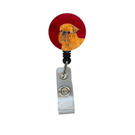 Teacher&Aposs Aid Brussels Griffon Retractable Badge Reel or ID Holder with Clip TE2894124